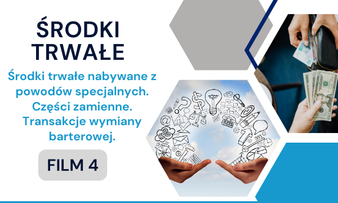 Środki trwałe nabywane z powodów specjalnych. Części zamienne. Transakcje wymiany barterowej.